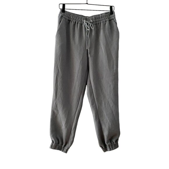 Wilfred Pants - Wilfred Women's Casual Buffon Crepe Pants Joggers Green Drawstring Size Small